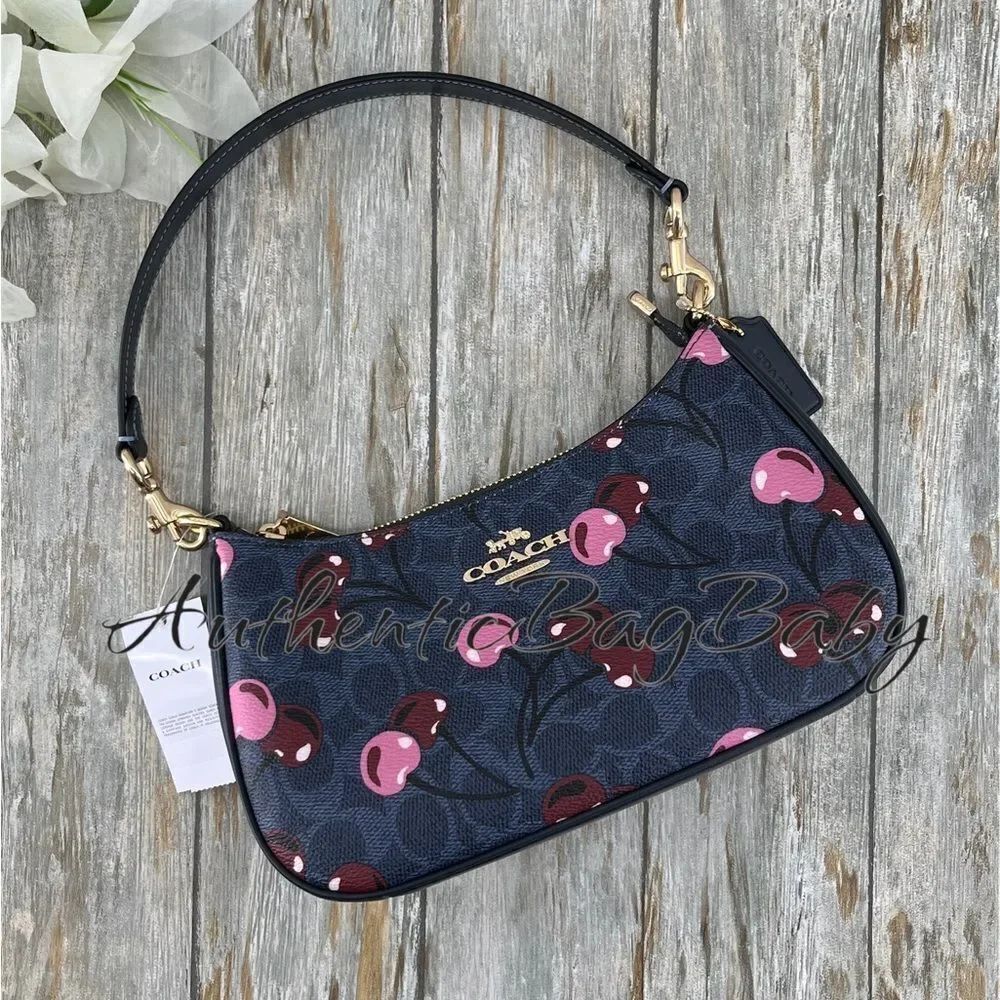 Coach Teri Shoulder Bag With Cherry Print Purse